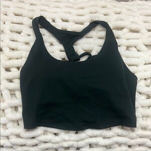 Aerie Army Green Racerback Sports Bra with Scoop Neckline